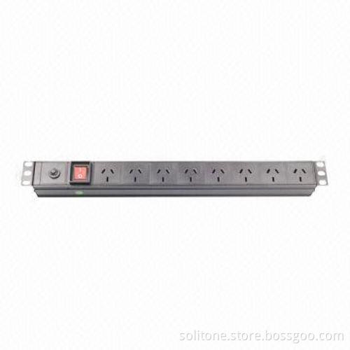 PDU, Australia Plug Socket, 8-way, 10A, Size 1U